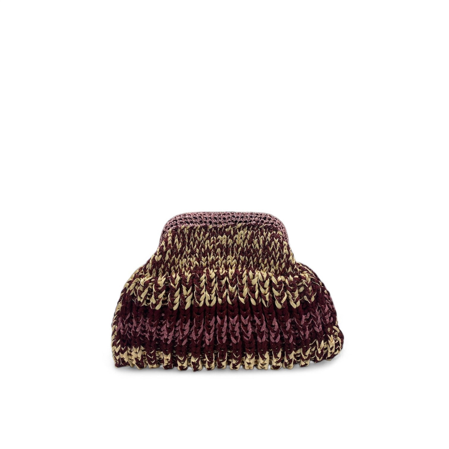 SIS CLUCH -BURGUNDY/CREM